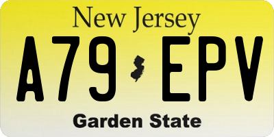 NJ license plate A79EPV
