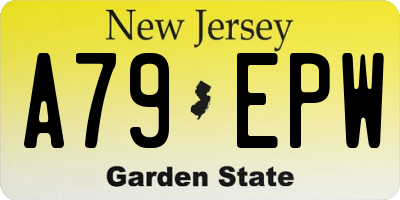 NJ license plate A79EPW