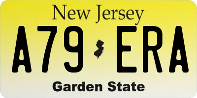 NJ license plate A79ERA