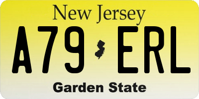 NJ license plate A79ERL