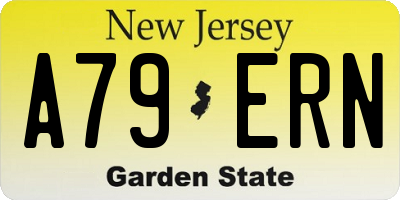 NJ license plate A79ERN