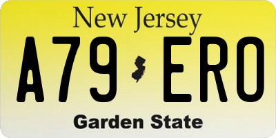 NJ license plate A79ERO