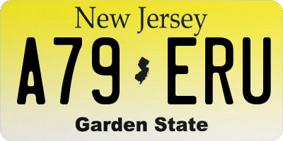 NJ license plate A79ERU