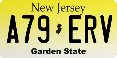 NJ license plate A79ERV