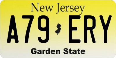 NJ license plate A79ERY