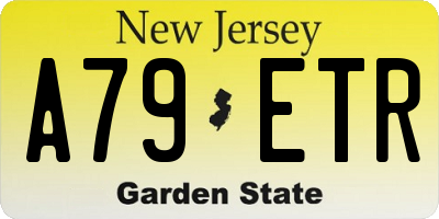 NJ license plate A79ETR
