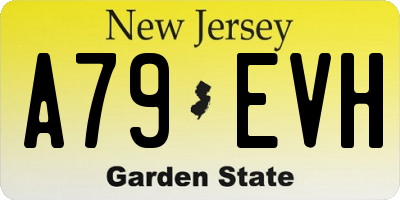 NJ license plate A79EVH