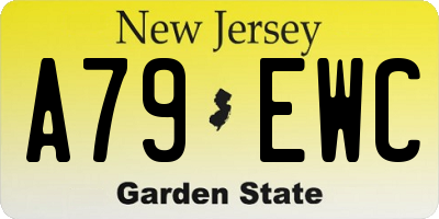 NJ license plate A79EWC