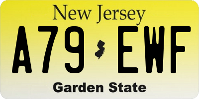 NJ license plate A79EWF