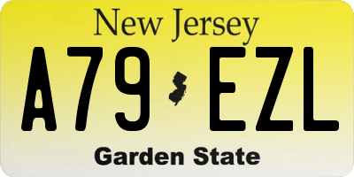 NJ license plate A79EZL