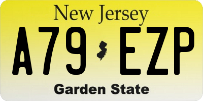 NJ license plate A79EZP