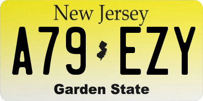 NJ license plate A79EZY