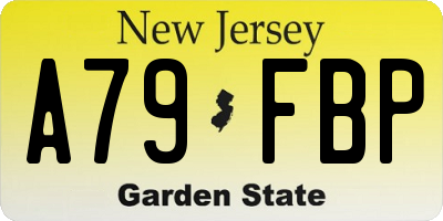 NJ license plate A79FBP