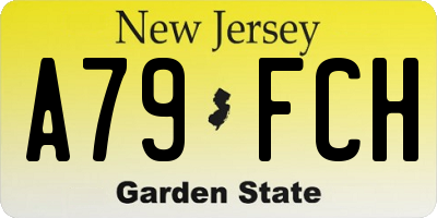 NJ license plate A79FCH