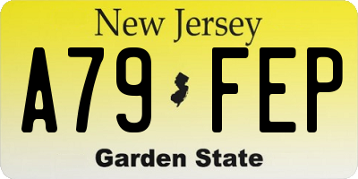 NJ license plate A79FEP