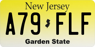 NJ license plate A79FLF