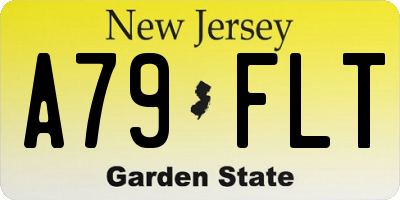 NJ license plate A79FLT