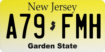 NJ license plate A79FMH