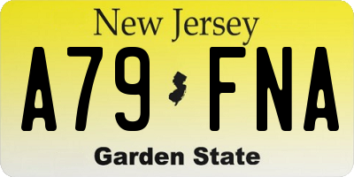 NJ license plate A79FNA