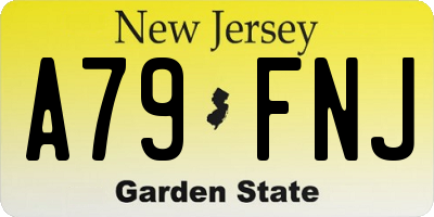 NJ license plate A79FNJ