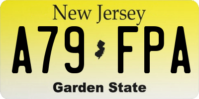 NJ license plate A79FPA