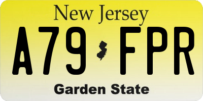 NJ license plate A79FPR
