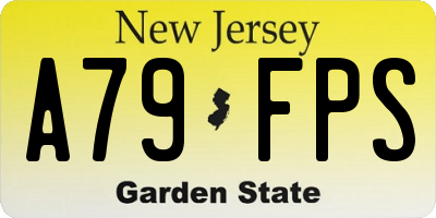 NJ license plate A79FPS