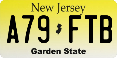 NJ license plate A79FTB