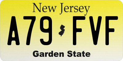 NJ license plate A79FVF