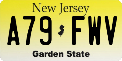 NJ license plate A79FWV