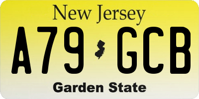 NJ license plate A79GCB