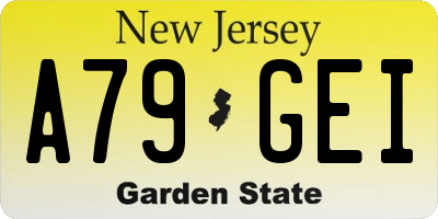 NJ license plate A79GEI