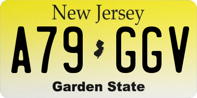 NJ license plate A79GGV