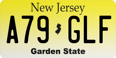 NJ license plate A79GLF