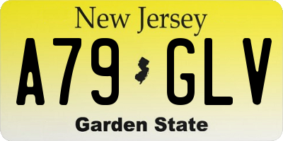 NJ license plate A79GLV