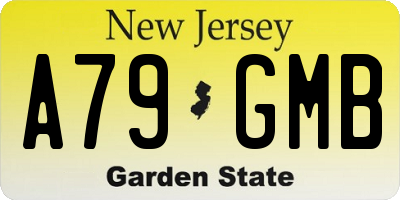 NJ license plate A79GMB