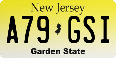 NJ license plate A79GSI