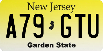 NJ license plate A79GTU