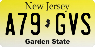 NJ license plate A79GVS