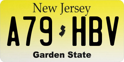 NJ license plate A79HBV