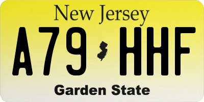 NJ license plate A79HHF