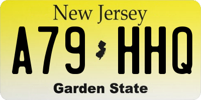 NJ license plate A79HHQ