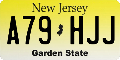 NJ license plate A79HJJ