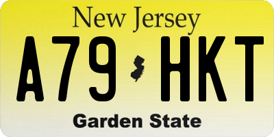 NJ license plate A79HKT