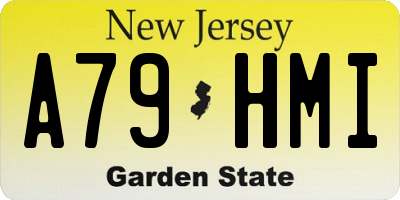 NJ license plate A79HMI