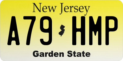 NJ license plate A79HMP