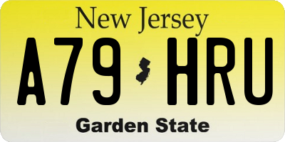 NJ license plate A79HRU