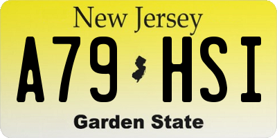 NJ license plate A79HSI