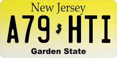 NJ license plate A79HTI