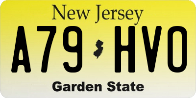 NJ license plate A79HVO